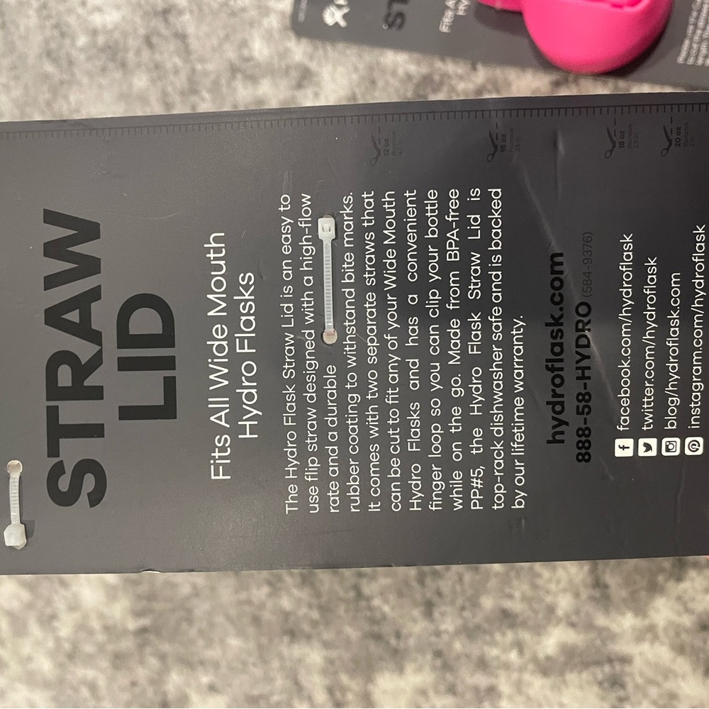 Hydro Flask Straw Lid with 2 straws (2PACK)